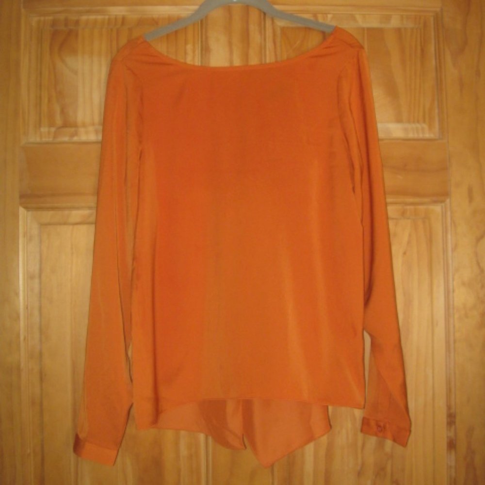 The Limited Orange Open Back Blouse